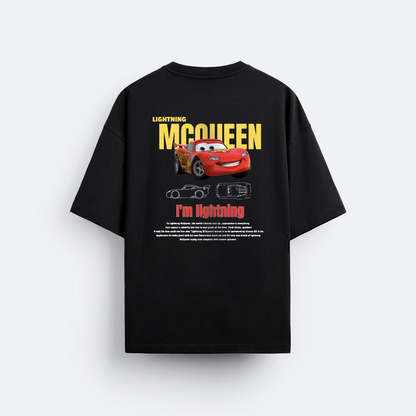 McQueen Arka Baskılı Oversize T-Shirt