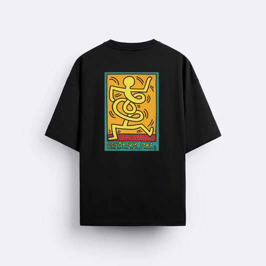 Montreux Arka Baskılı Oversize T-Shirt