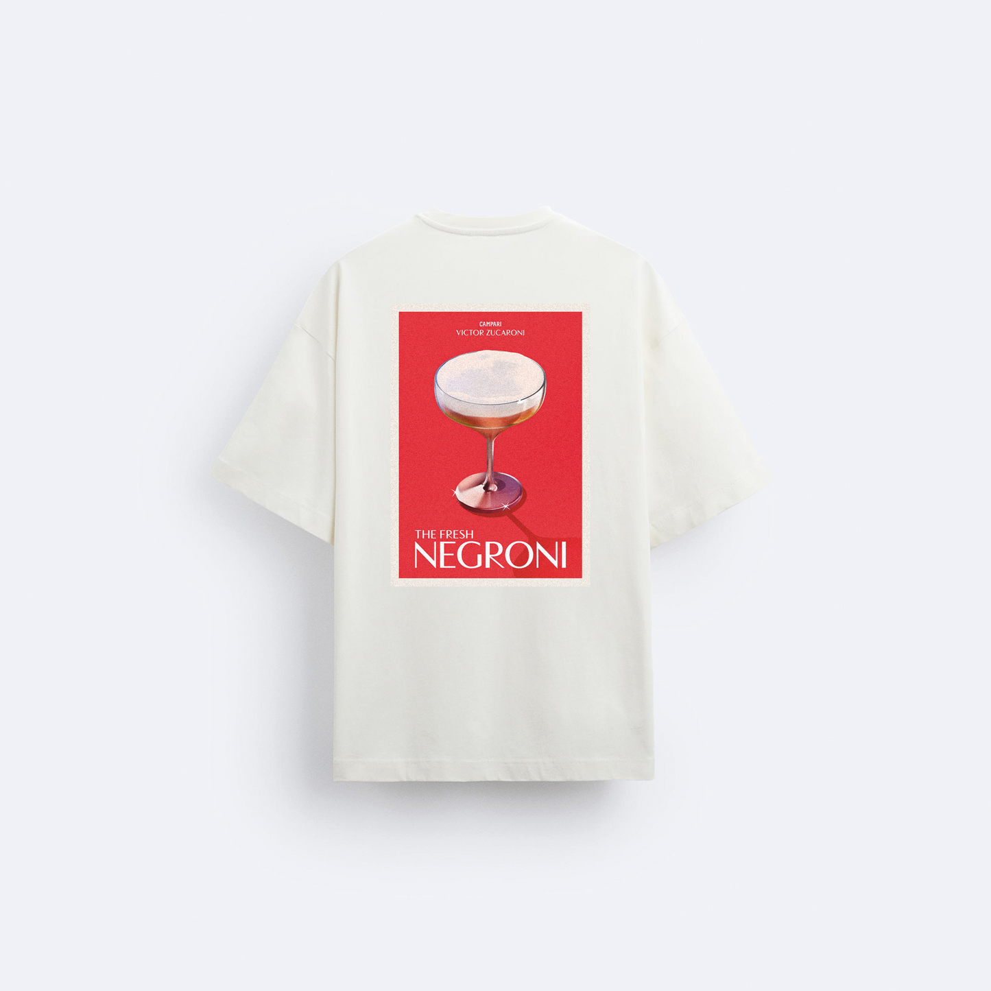 Fresh Negroni Arka Baskılı Oversize T-Shirt