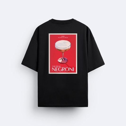 Fresh Negroni Arka Baskılı Oversize T-Shirt