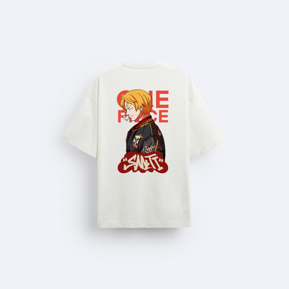 One Piece - Sanji Arka Baskılı Oversize T-Shirt