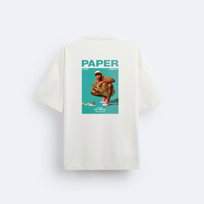 Paper Arka Baskılı Oversize T-Shirt