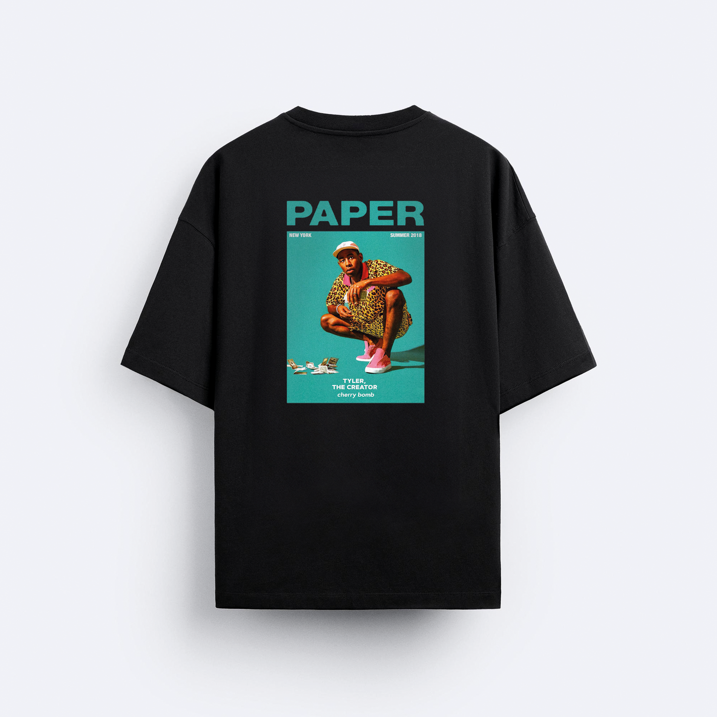 Paper Arka Baskılı Oversize T-Shirt