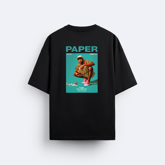 Paper Arka Baskılı Oversize T-Shirt