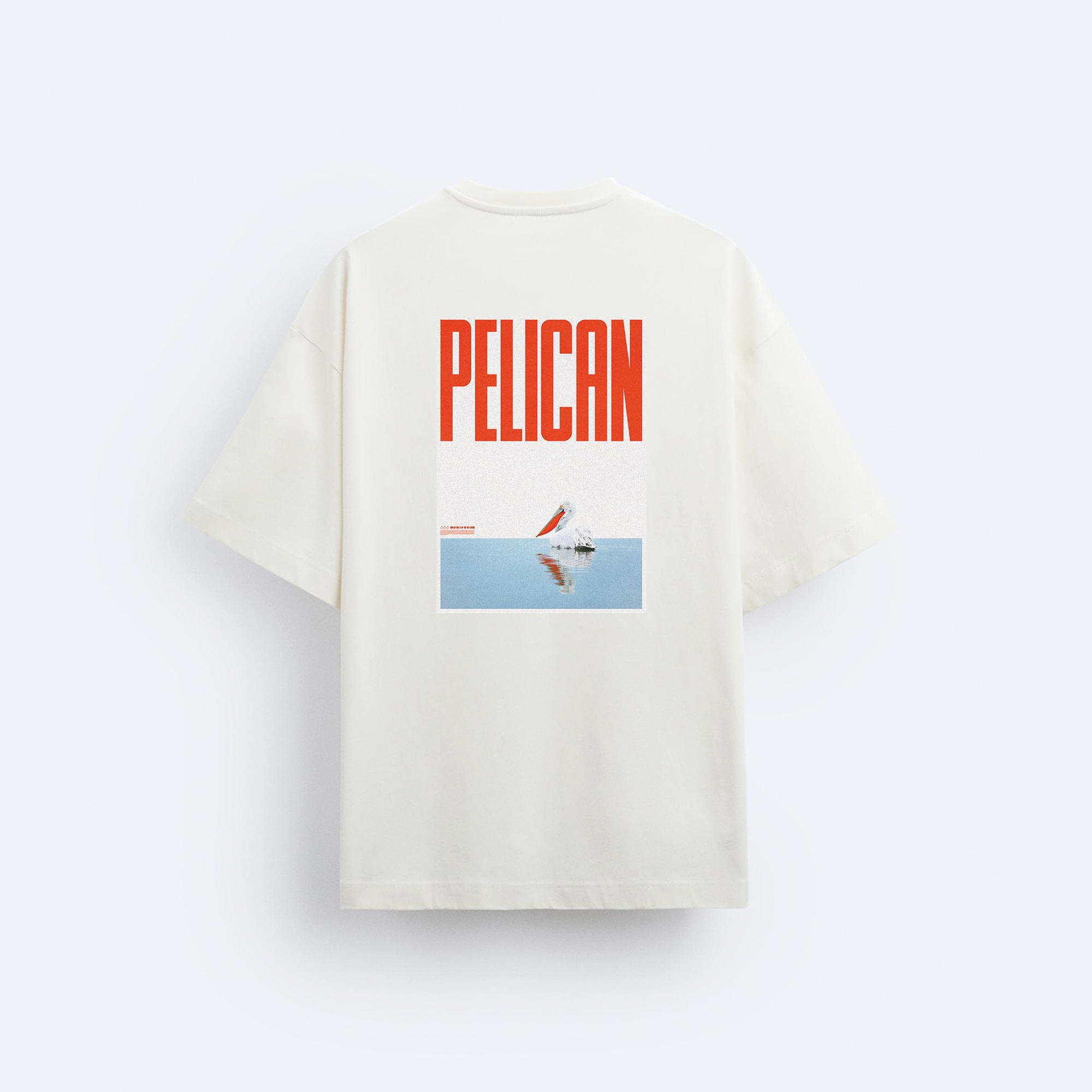 Pelican Arka Baskılı Oversize T-Shirt