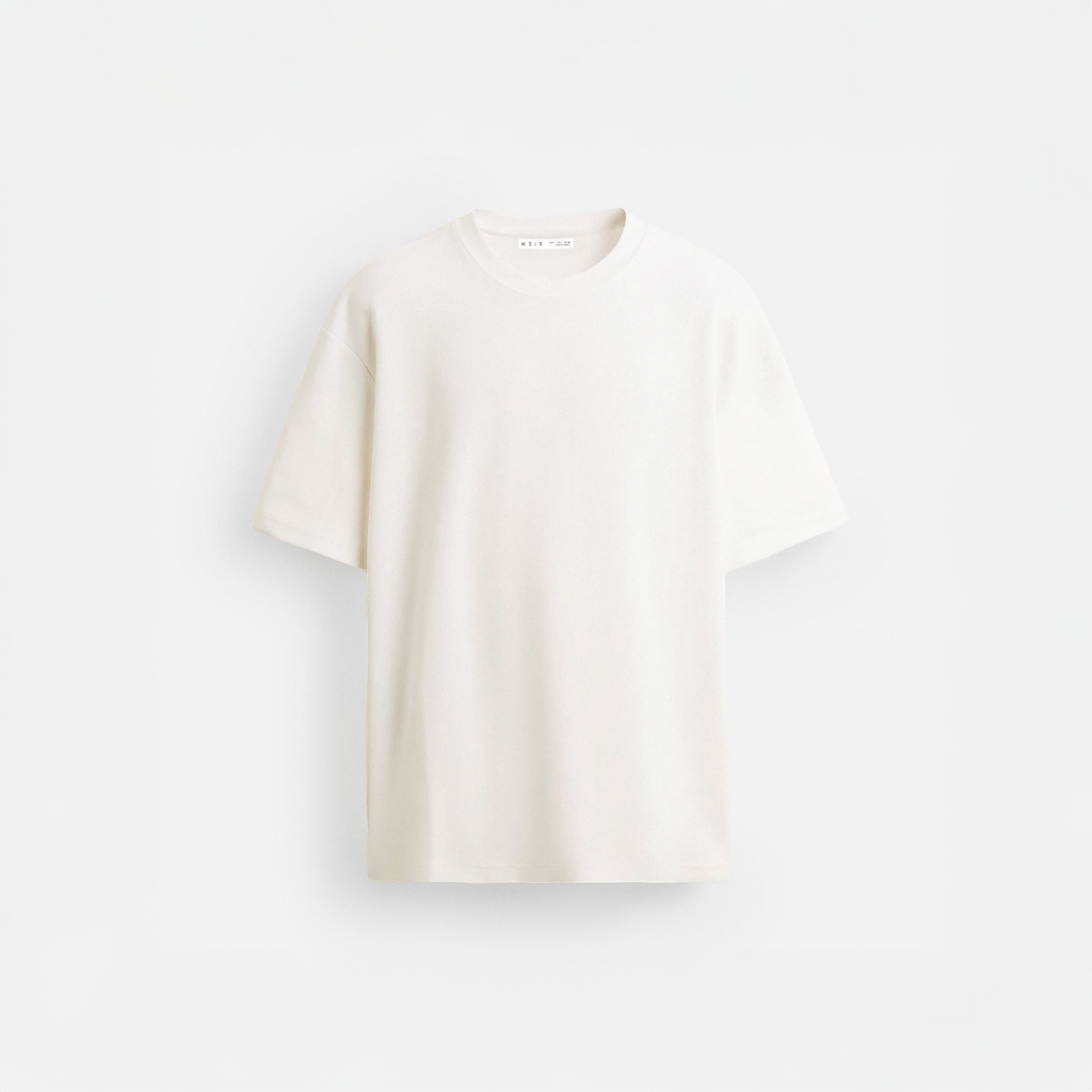 Keit Premium Ekru Regular Fit T-Shirt