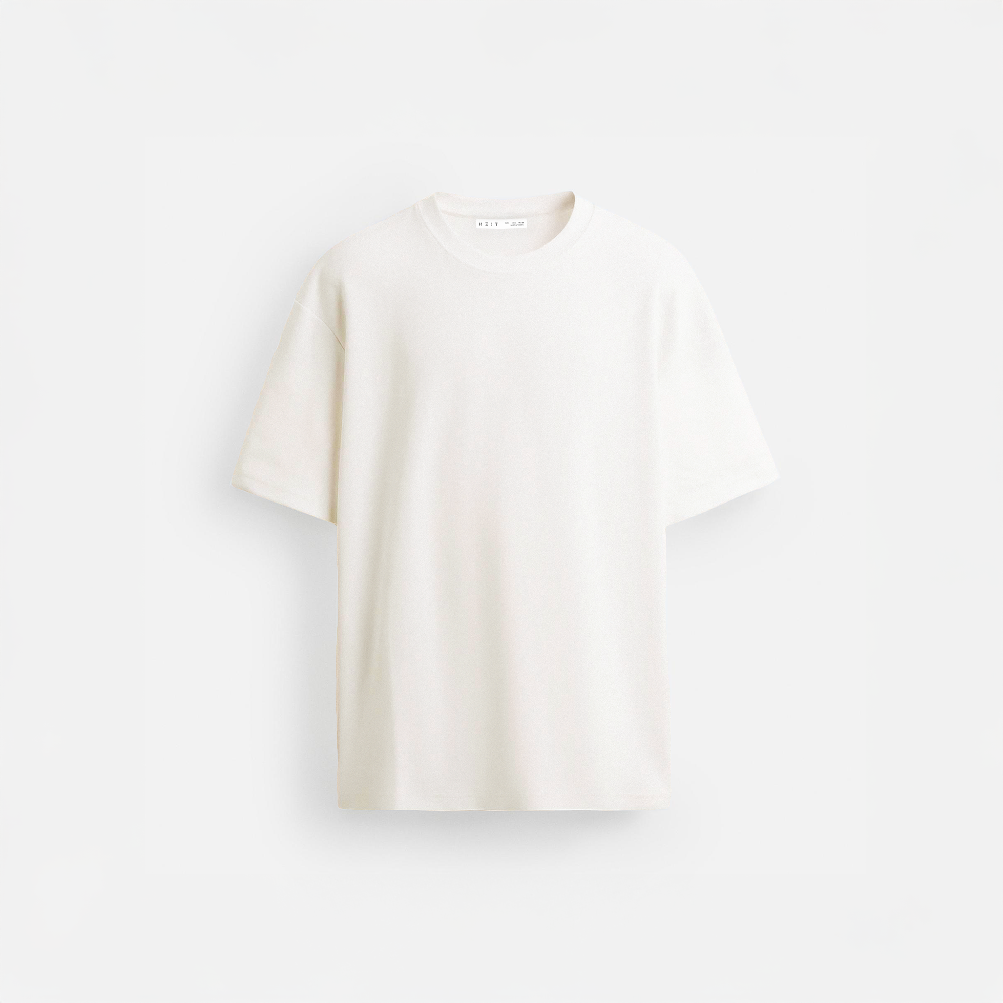 Keit Premium Ekru Regular Fit T-Shirt
