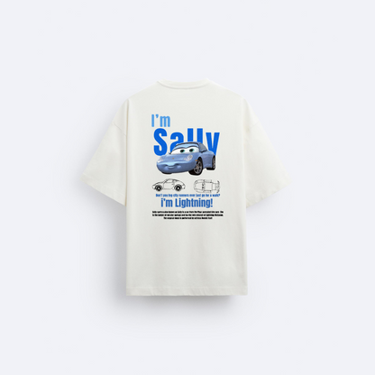 Sally Arka Baskılı Oversize T-Shirt