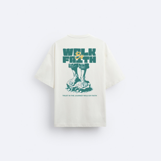 Walk Faith Arka Baskılı Oversize T-Shirt