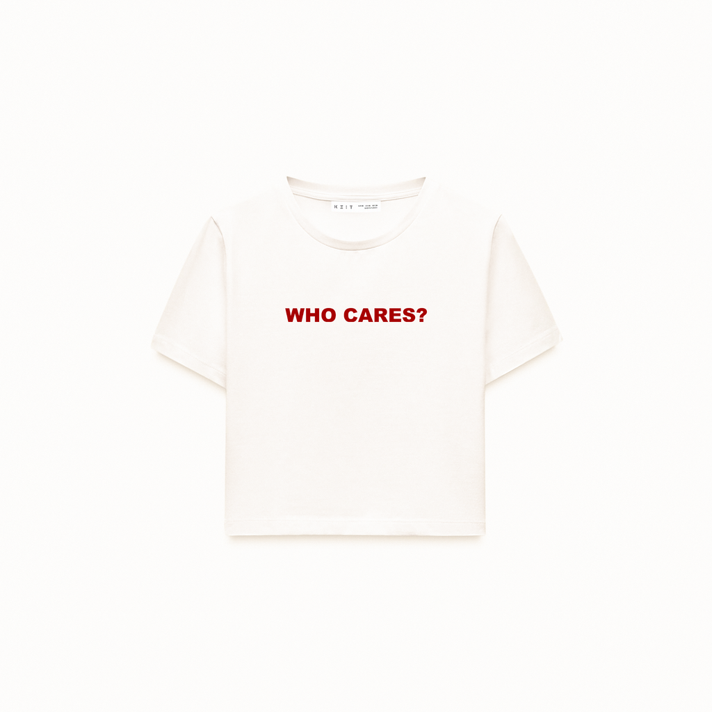 Who Cares Crop T-Shirt