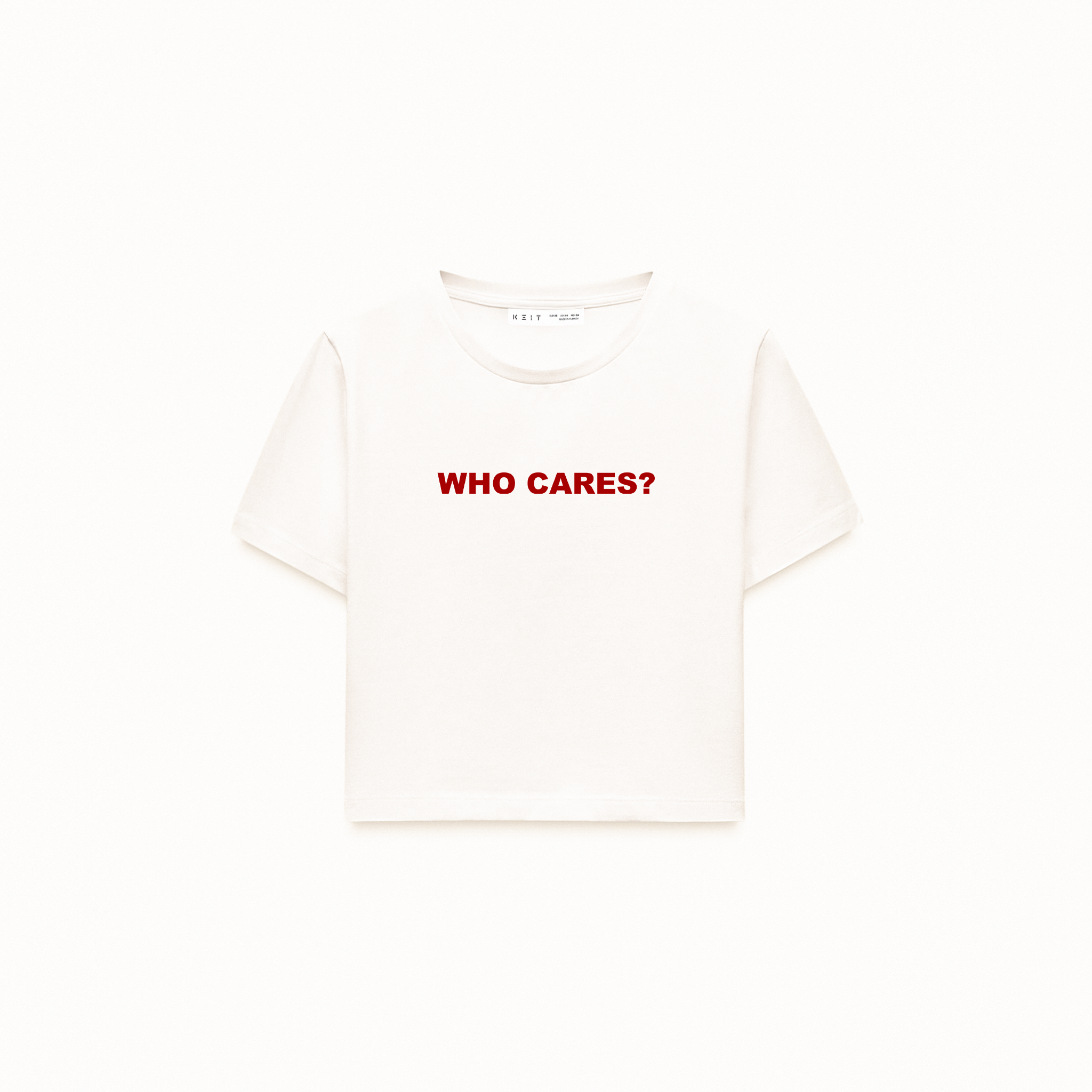 Who Cares Crop T-Shirt