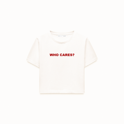 Who Cares Crop T-Shirt