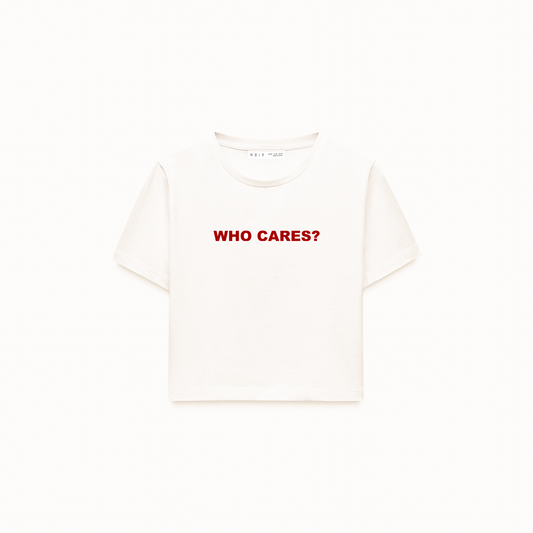 Who Cares Crop T-Shirt